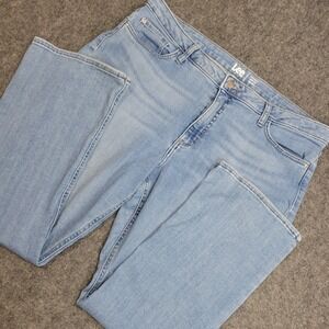 Lee Jeans Womens Petite 18P Blue Denim Streetwear Regular Fit Mid Rise Bootcut